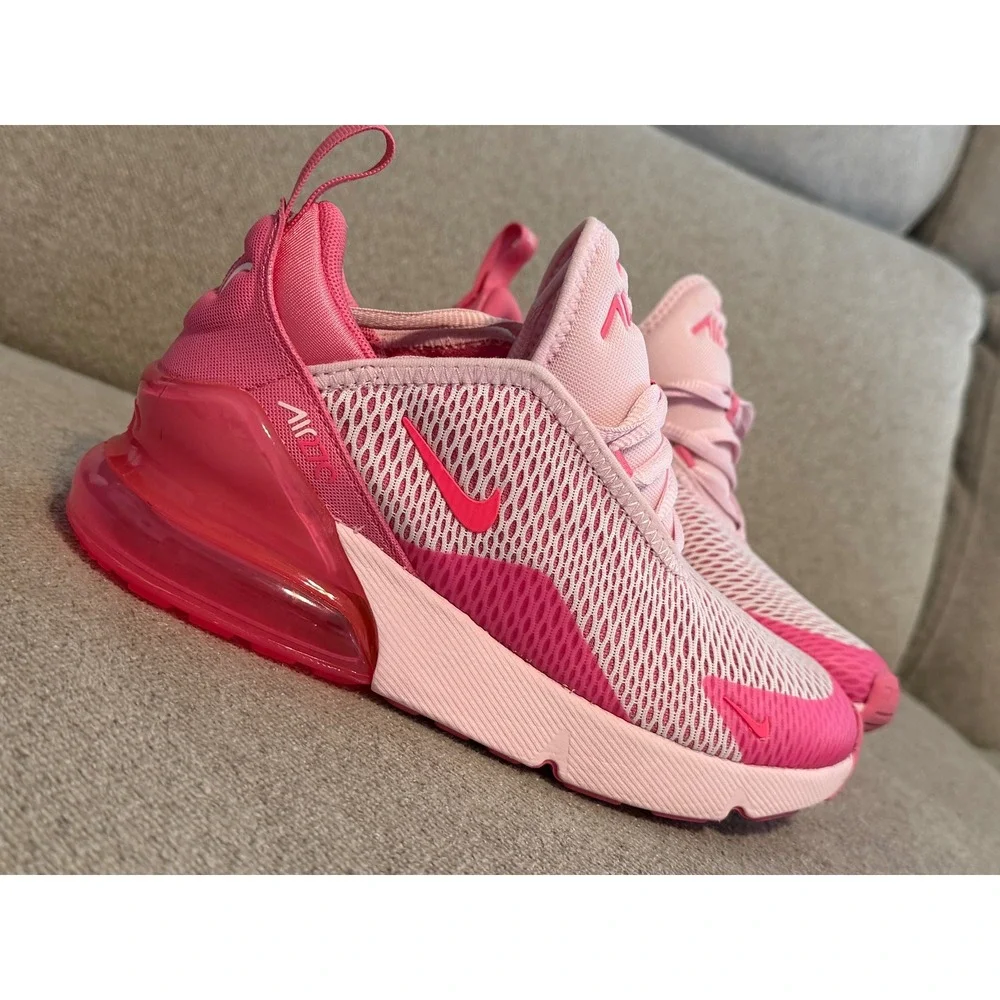Nike Air Max 270 Kids Pink Foam Hyper Pink Sneakers IQ9200-663 Size 1Y